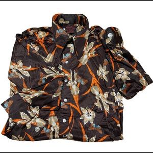 Vintage groovy butterfly button down